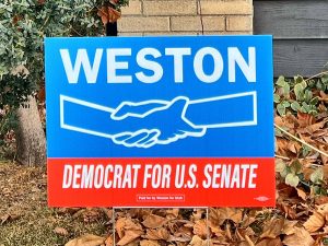 Weston for Utah yard sign