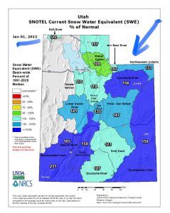 Utah Snow Map